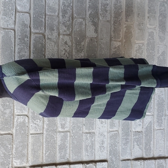 Merona Sweater Womens Size S Petite green block green blue 100% cotton - Picture 4 of 8